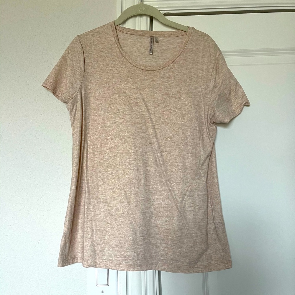 Banana Republic Iridescent Rose Gold Tee